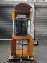 Load image into Gallery viewer, 90 Gallon Glass 3/4 Cylinder Round Reef Aquarium With Stand and Canopy in Golden Oak