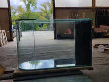 Load image into Gallery viewer, 120 Gallon U-Shape Bullnose Peninsula Divider Glass Aquarium Reef-Ready in Rose Cherry Real Wood Furniture