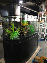 Load image into Gallery viewer, WARRANTY INCLUDED! 215 gallon GLASS bow front aquarium fish tank set