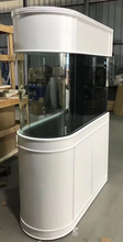 Load image into Gallery viewer, Premium Cherry * 120 Gallon Peninsula Room Divider Aquarium with Stand & Canopy