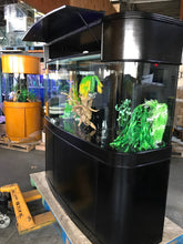 Load image into Gallery viewer, WARRANTY INCLUDED! 215 gallon GLASS bow front aquarium fish tank set