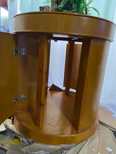 Load image into Gallery viewer, 100 Gallon Glass Full Cylinder Aquarium Minor Blemish Reef-Ready Aquarium in Golden Oak Real Wood Furniture