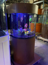 Load image into Gallery viewer, 60g Half Round Glass Reef-Ready Aquarium Fish Tank with Stand and Canopy