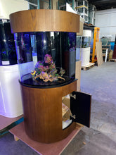 Load image into Gallery viewer, 60g Half Round Glass Reef-Ready Aquarium Fish Tank with Stand and Canopy
