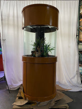 Load image into Gallery viewer, 100 Gallon Glass Full Cylinder Aquarium Minor Blemish Reef-Ready Aquarium in Golden Oak Real Wood Furniture
