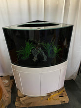 Load image into Gallery viewer, 66 gallon GLASS corner bow front aquarium fish tank set NEW!