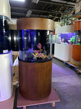 Load image into Gallery viewer, 60g Half Round Glass Reef-Ready Aquarium Fish Tank with Stand and Canopy