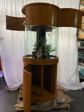 Load image into Gallery viewer, 100 Gallon Glass Full Cylinder Aquarium Minor Blemish Reef-Ready Aquarium in Golden Oak Real Wood Furniture