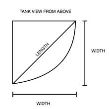 Load image into Gallery viewer, 66 gallon GLASS corner bow front aquarium fish tank set NEW!