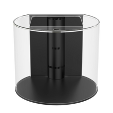 Load image into Gallery viewer, 90 Gallon Glass 3/4 Cylinder Round Aquarium With Stand and Canopy in Golden Oak