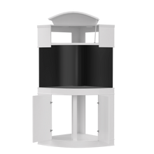 Load image into Gallery viewer, 440 Gallon Glass Corner Reef-Ready Aquarium in Rose Cherry Real Wood Furniture