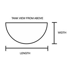 Load image into Gallery viewer, 60 Gallon Half Round (Flat Sides) Reef-Ready Aquarium with Stand, Deep Oak