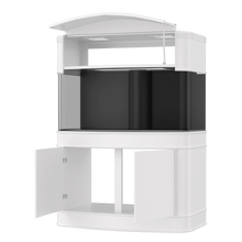 Load image into Gallery viewer, MONSTER TANK! 380 Gallon Seamless Glass Bowfront Reef-Ready Aquarium in Premium Cherry Real Wood Furniture