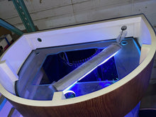 Load image into Gallery viewer, 60 Gallon Half Round (Flat Sides) Reef-Ready Aquarium with Stand, Deep Oak