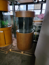 Load image into Gallery viewer, 60g Half Round Glass Reef-Ready Aquarium Fish Tank with Stand and Canopy Flush Design
