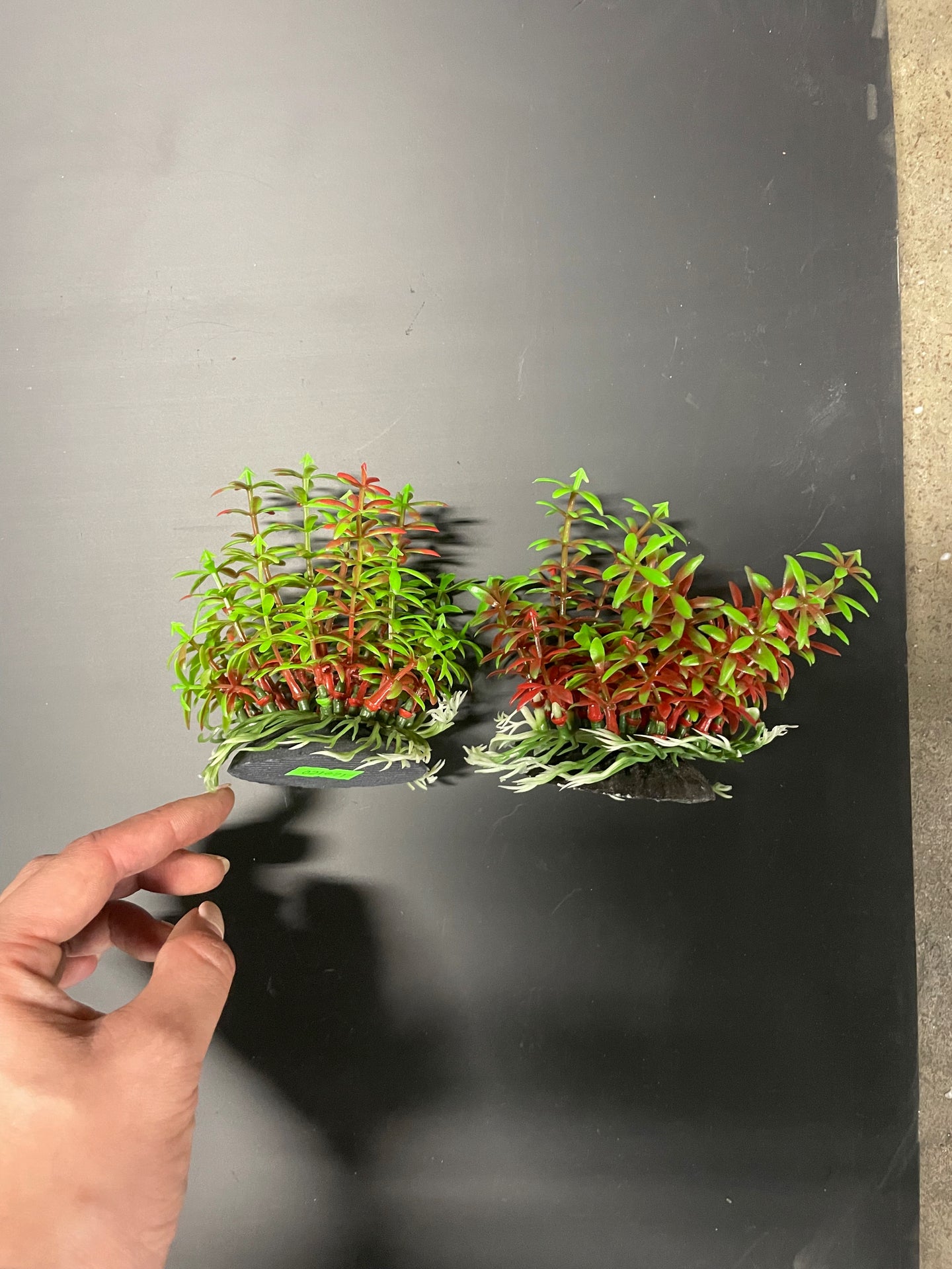 PREMIUM Small Artificial Aquarium Plants - Set of 2 - Aquatics Safe