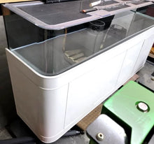 Load image into Gallery viewer, 150 Gallon 8FT Glass Shallow Rimless Frag Tank, Real Wood, Overflow &amp; Custom Lid
