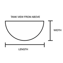 Load image into Gallery viewer, WARRANTY INCLUDED! 220 gallon GLASS half moon half cylinder aquarium fish tank set NEW!
