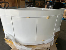 Load image into Gallery viewer, WARRANTY INCLUDED! 250 gallon GLASS corner bow aquarium fish tank wood stand
