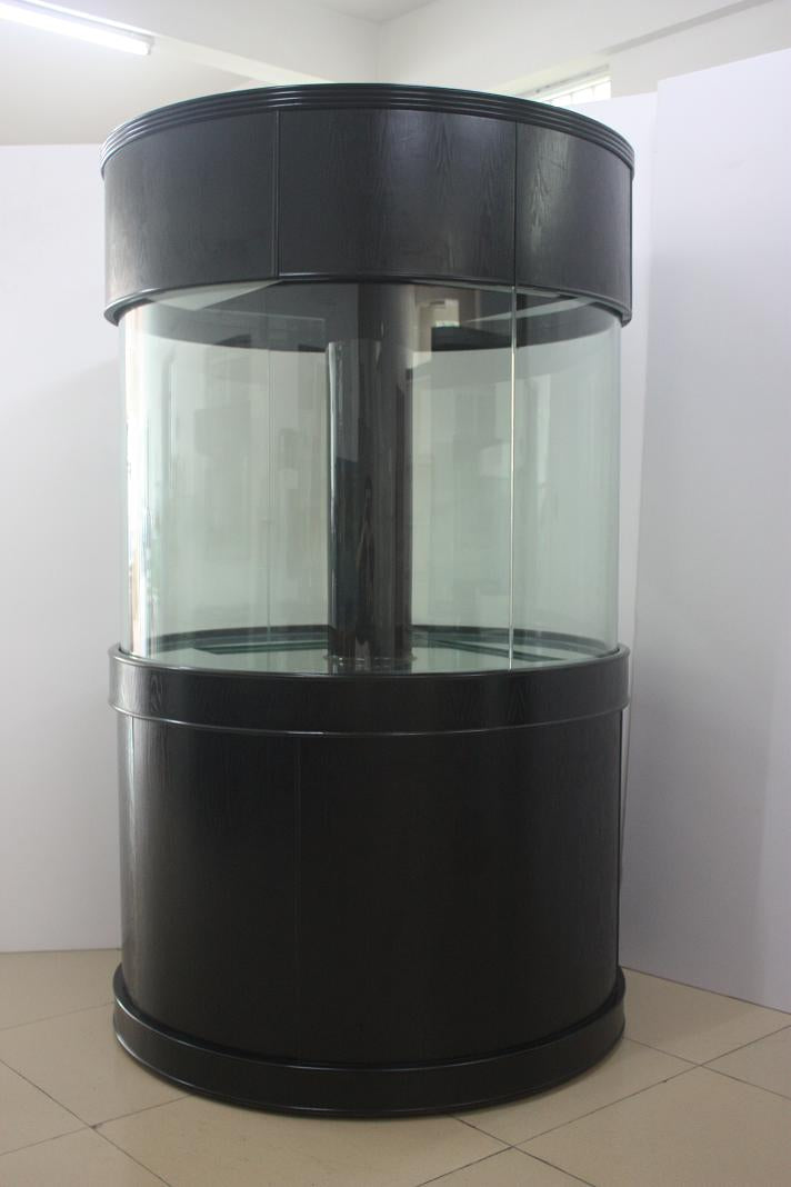 WARRANTY INCLUDED! 180 gallon GLASS cylinder round aquarium fish tank set