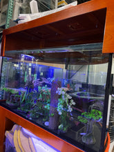 Load image into Gallery viewer, WARRANTY INCLUDED! 180 gallon GLASS half moon half cylinder aquarium fish tank set NEW!

