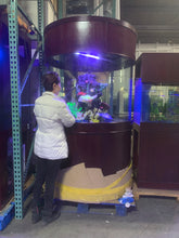 Load image into Gallery viewer, WARRANTY INCLUDED! 280 gallon GLASS cylinder round aquarium w/ SUMP
