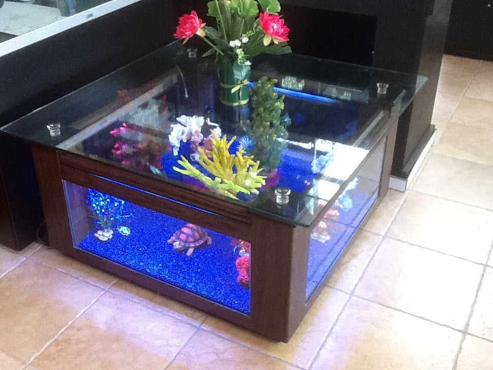 WARRANTY INCLUDED! 68 gallon GLASS rectangular square table aquarium fish tank