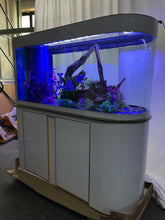 Load image into Gallery viewer, WARRANTY INCLUDED! 180 gallon GLASS room divider peninsula aquarium fish tank full setup
