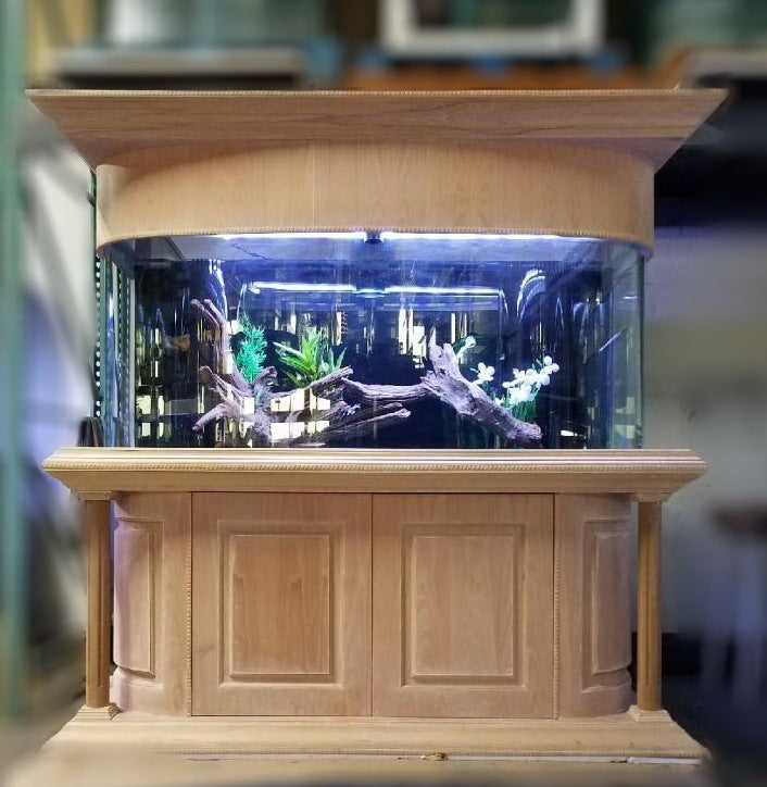 Warranty included JAWDROPPING 170 gallon GLASS bow front aquarium tank