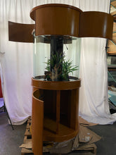 Load image into Gallery viewer, WARRANTY INCLUDED! 100 gallon glass cylinder round aquarium for sale w/ stand and canopy

