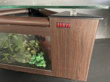Load image into Gallery viewer, 23 gallon corner fish tank table aquarium w/ lighting and filtration full setup
