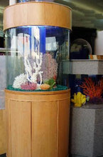 Load image into Gallery viewer, WARRANTY INCLUDED! 100 gallon GLASS cylinder round aquarium fish tank wood set
